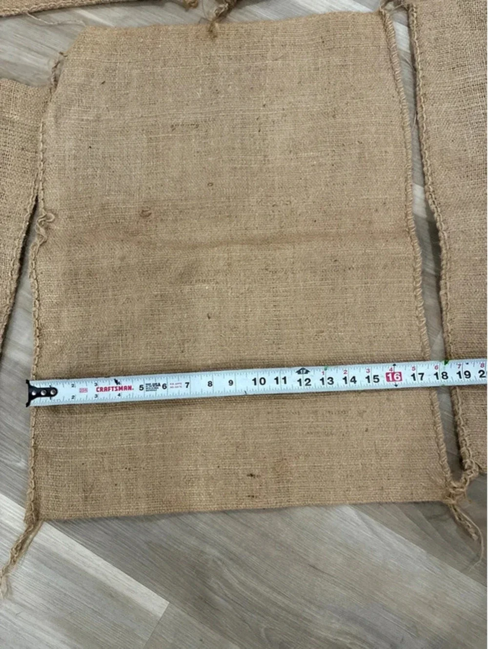 Set a five burlap bags